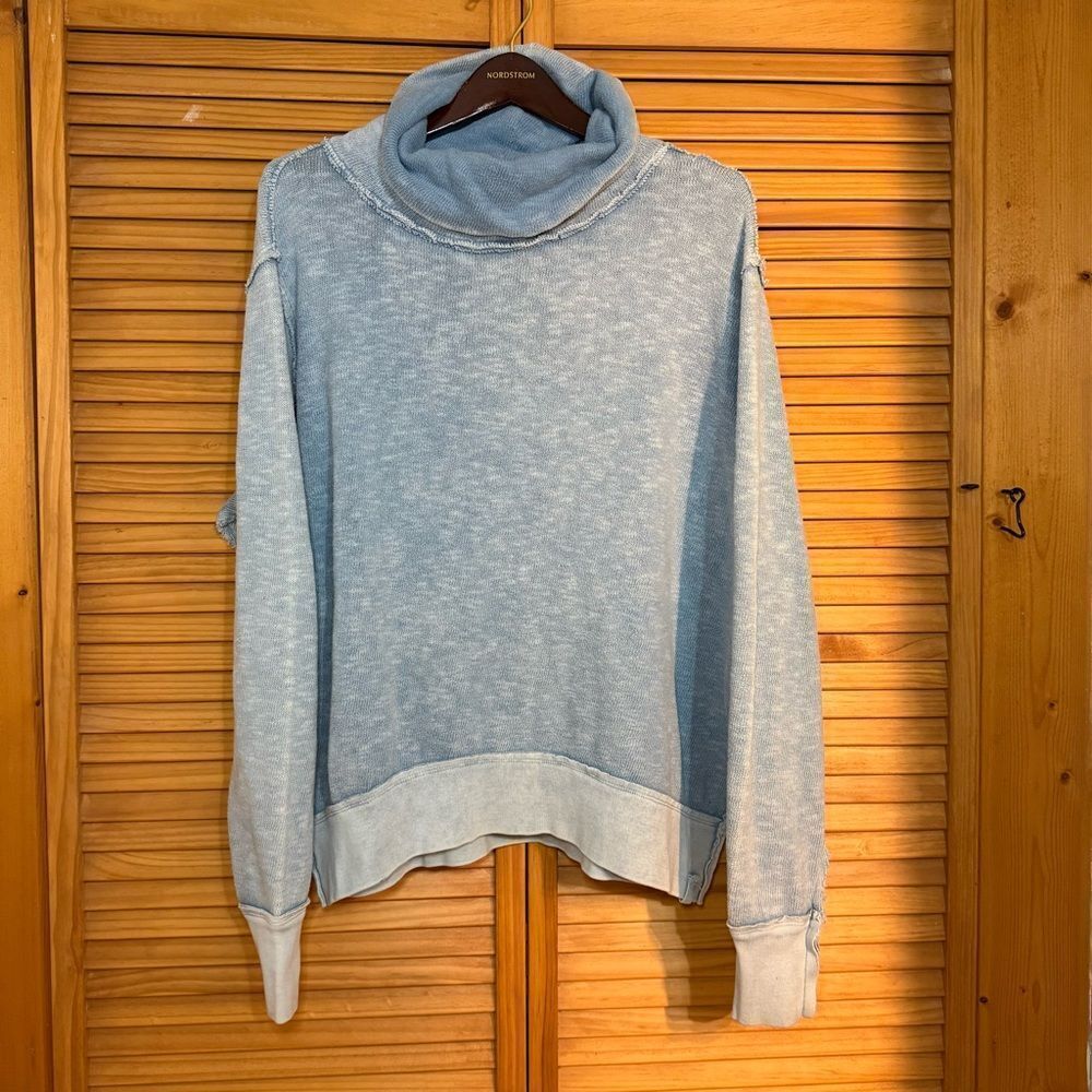 We The Free Soft Blue Knit Top size XS